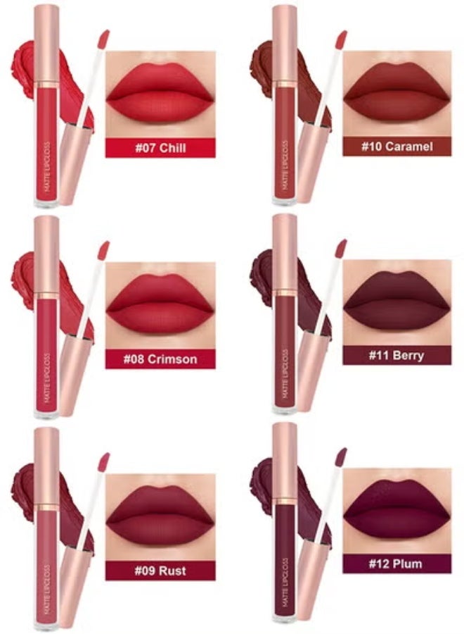 DNMBeauty 3Pcs Deep Dark Red Purple Plum Matte Liquid Lipstick Sets,Smudge Waterproof 24-hour Matte Lipstick dark Red Matte Lipstick Lip Stain Gloss Long Lasting #D - Image 3